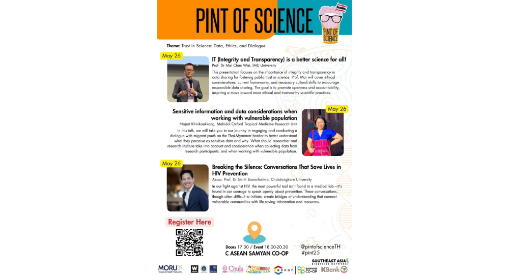 Join The Pint of Science, which is a global network of scientists, for a session on 